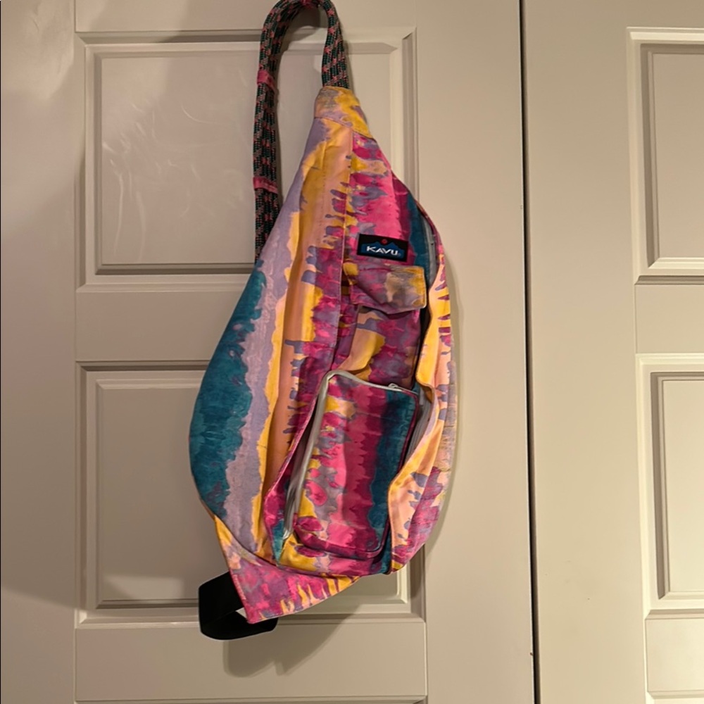Kavu Pink and Yellow Backpack Vibrant Design